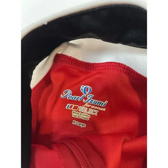 Pearl Izumi Women’s Cycling Jersey XL Red White Full Zip Short Sleeve - Picture 5 of 9